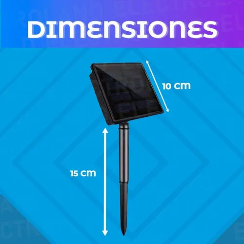 Guirnalda Solar LED para Exterior con 10 Bombillas | Luces Estilo Kermesse para Jardín, Patio y Terraza