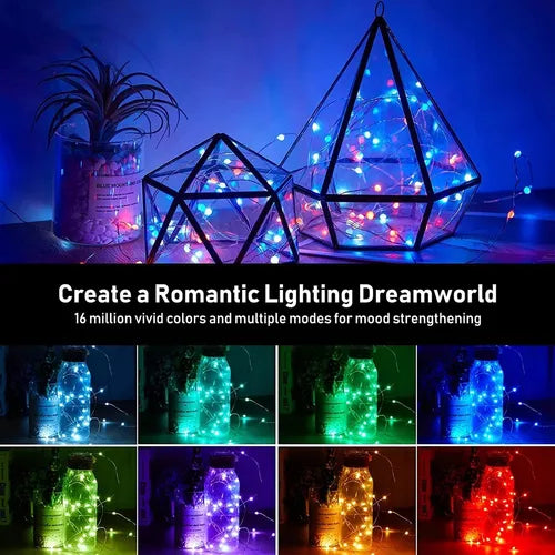 Guirnalda de Luces LED RGB Smart 5m | Control por App, Alexa y Google Home para Exterior