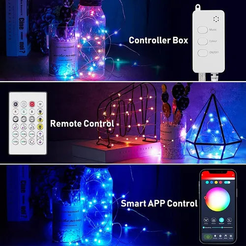 Guirnalda de Luces LED RGB Smart 5m | Control por App, Alexa y Google Home para Exterior
