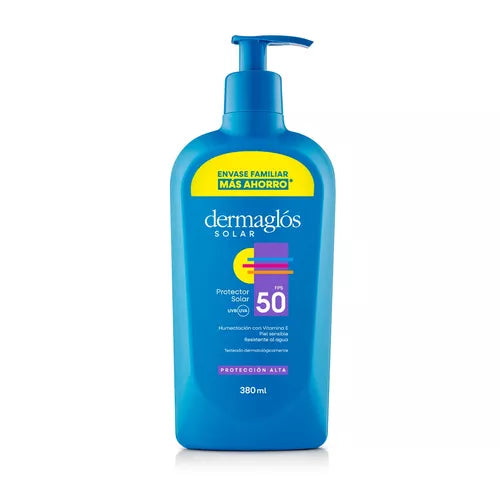 Protector Solar Dermaglós FPS 50 | Emulsión Familiar 380ml