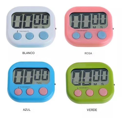 Timer Cocina Digital Magnético - Temporizador con Alarma y Pantalla Grande