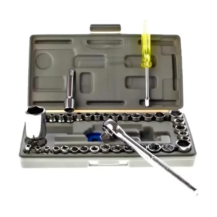 Juego de Llaves Tubo y Puntas | Kit 40 Piezas con Maletín Estuche