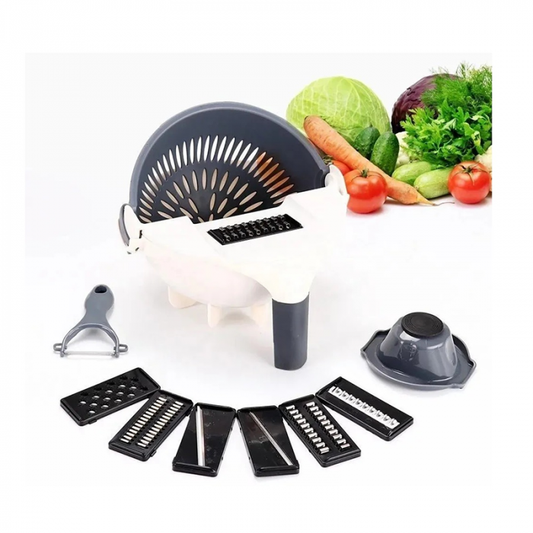 Mandolina Cortador de Verduras Multifunción | Rallador + Colador y Bowl Integrado