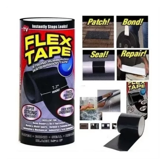 Flex Tape Cinta Adhesiva Impermeable Ultra Fuerte | Pega Todo