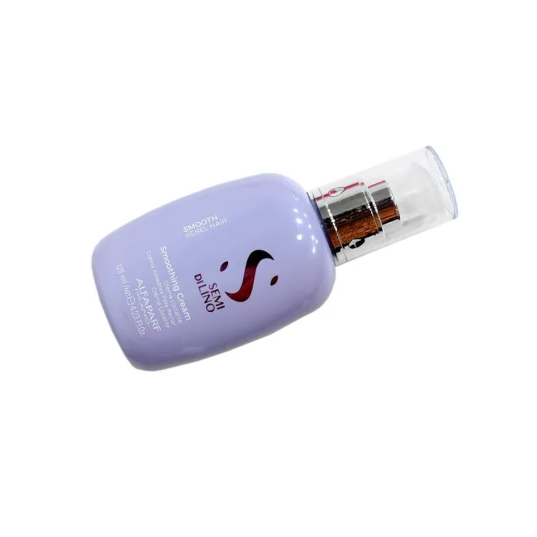 Alfaparf Semi Di Lino Smooth: Crema Alisadora Anti-Frizz x125ml | Cabello Suave y Brillante