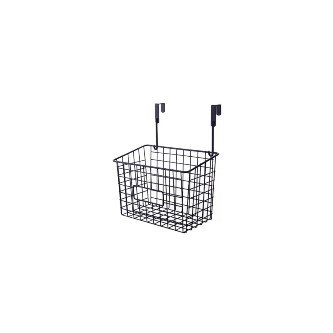 Canasto Organizador Colgante para Puerta/Cajón | Especiero Metálico (Blanco o Negro)
