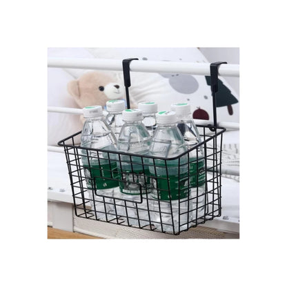 Canasto Organizador Colgante para Puerta/Cajón | Especiero Metálico (Blanco o Negro)