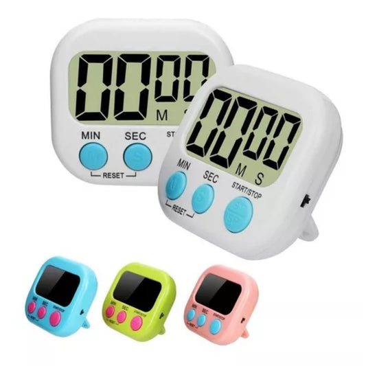 Timer Cocina Digital Magnético - Temporizador con Alarma y Pantalla Grande
