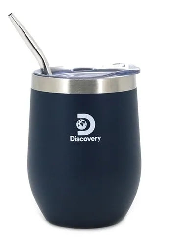 Mate Térmico Discovery Acero Inoxidable | Vaso con Tapa y Bombilla (Varios Colores)