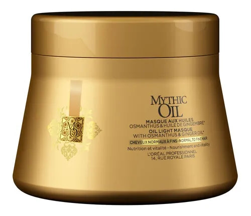L'Oréal Professionnel Mythic Oil: Máscara Nutritiva para Cabello Normal 200ml | Brillo y Suavidad Intensa