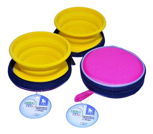 Comedero Bebedero Animal Pet Plegable De Silicona Small