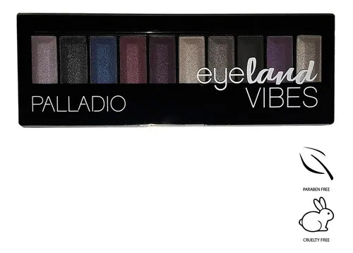 Paleta de Sombras Palladio Eyeland Vibes x10gr | Colores Vibrantes para Looks Únicos