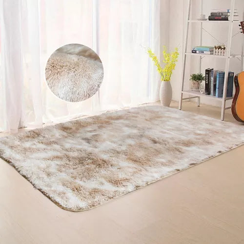Alfombra Nórdica Pelo Largo 1.40x0.95m - Sintética Premium Antialérgica
