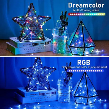 Guirnalda de Luces LED RGB Smart 5m | Control por App, Alexa y Google Home para Exterior