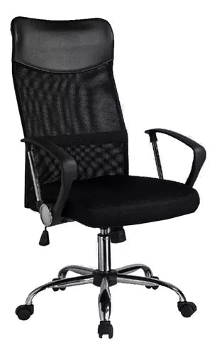 Silla de Escritorio Ejecutiva Baires4 Mesh Negra - Giratoria y Ajustable