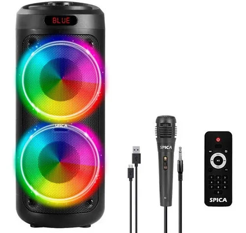Parlante Bluetooth Portátil con Luz LED RGB - Inalámbrico y Versátil