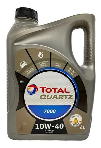 Aceite Total Quartz 7000 Semi-sintético 10w-40 | Bidón 4 Litros
