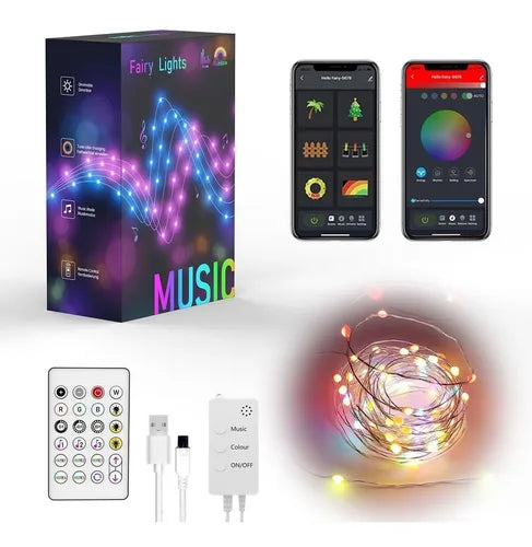 Guirnalda de Luces LED RGB Smart 5m | Control por App, Alexa y Google Home para Exterior
