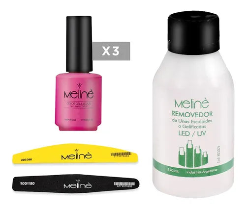 Kit de Esmaltes Semipermanentes Meliné | Incluye Removedor y Limas