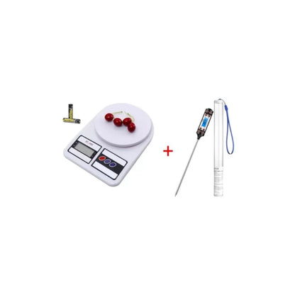 Combo Cocina: Balanza Digital 10kg + Termómetro de Comida Digital (Precisión y Control)