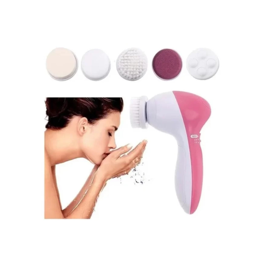 Kit de Cuidado Facial 5 en 1 Cutis | Cepillo Eléctrico Limpiador, Exfoliante y Masajeador para Rostro