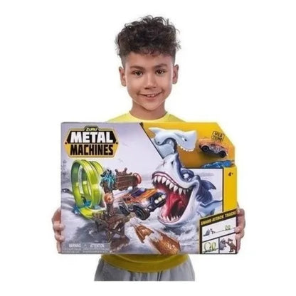 Pista de Autos Metal Machines Shark Attack Zuru | Set con Auto y Tiburón