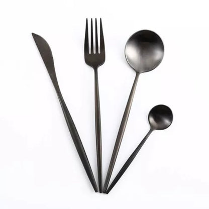Set Cubiertos 24 Piezas Dorado Luxury - Acero Inoxidable, Elegante y Fino