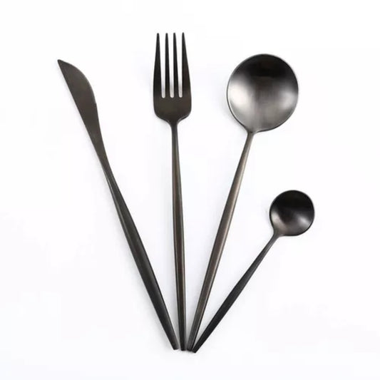 Set Cubiertos 24 Piezas Dorado Luxury - Acero Inoxidable, Elegante y Fino