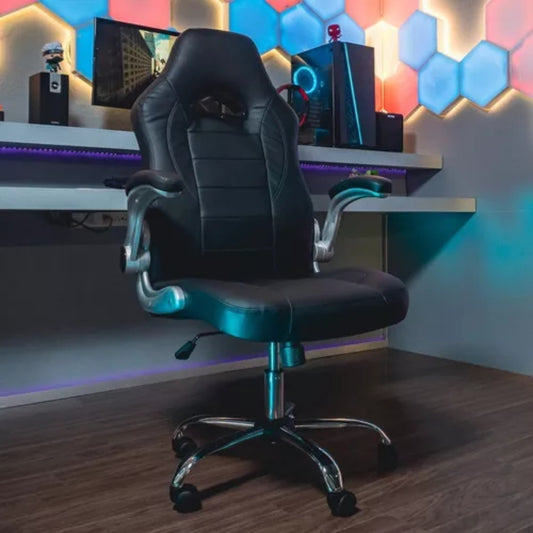 Silla Gamer Baires4 PS4 Negra - Ergonómica, 150kg, Altura y Brazos Ajustables