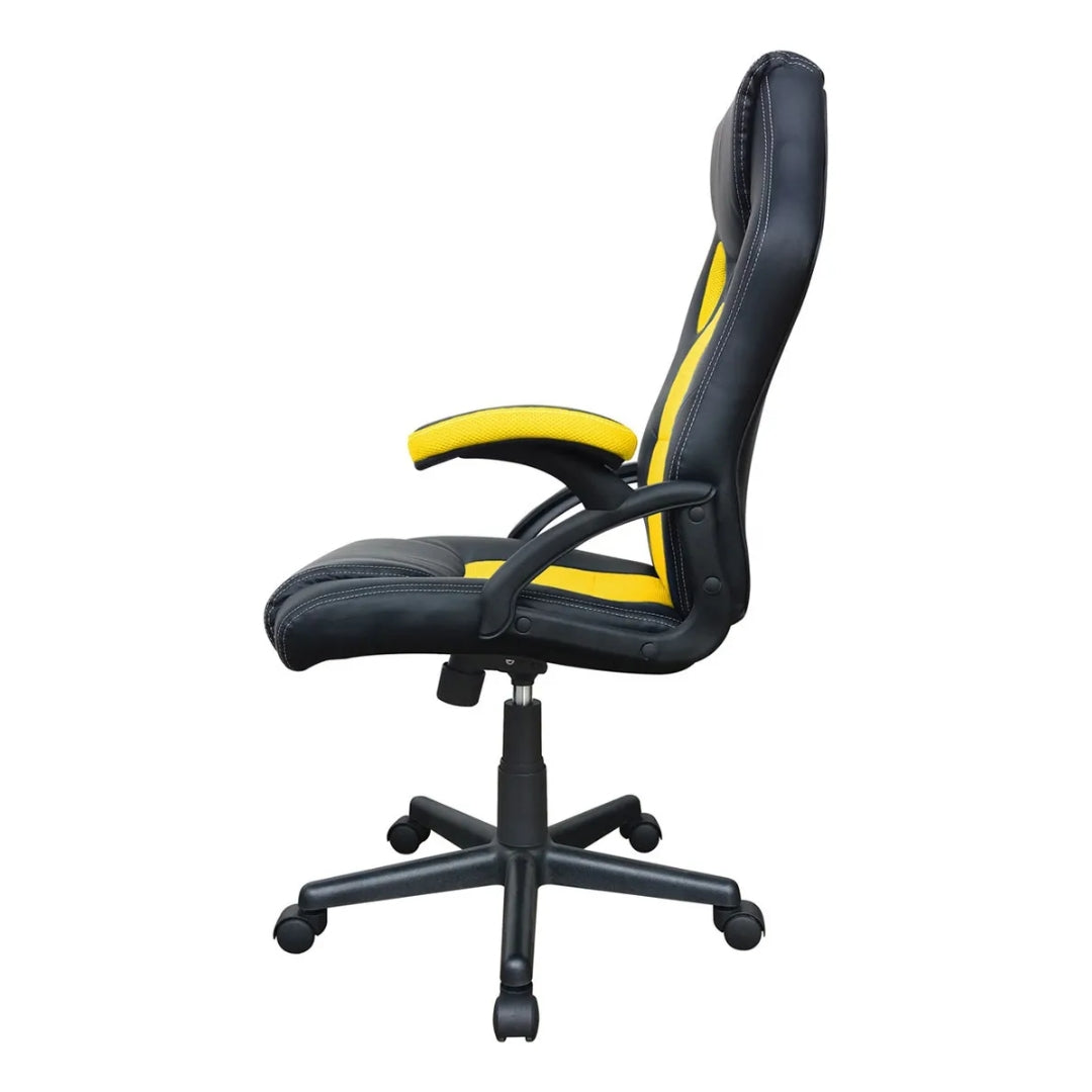 Silla Gamer DeSillas Pro Momentum Negro/Amarillo - Ergonómica, Giratoria, Soporte Lumbar