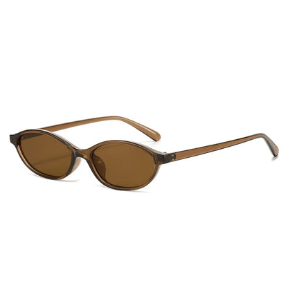 Gafas de Sol Retro con Montura Ovalada Pequeña, Estilo Leopardo para Mujer