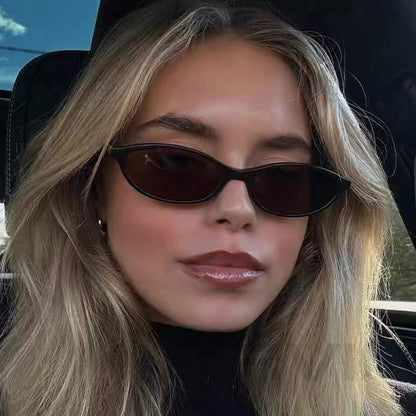 Gafas de Sol Retro con Montura Ovalada Pequeña, Estilo Leopardo para Mujer