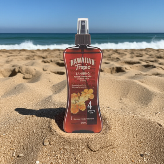 Aceite Bronceador Hawaiian Tropic Tanning Oil | FPS 4 en Spray 240ml