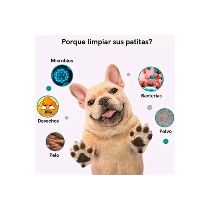 Limpia Pata Para Mascotas Copa Limpiador Lava Perros Gatos Mediano