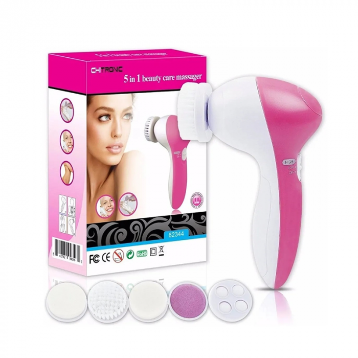 Kit de Cuidado Facial 5 en 1 Cutis | Cepillo Eléctrico Limpiador, Exfoliante y Masajeador para Rostro