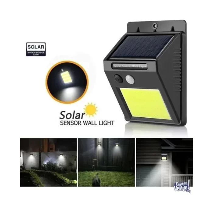 Reflector LED Solar con Sensor de Movimiento | Iluminación de Seguridad para Exterior
